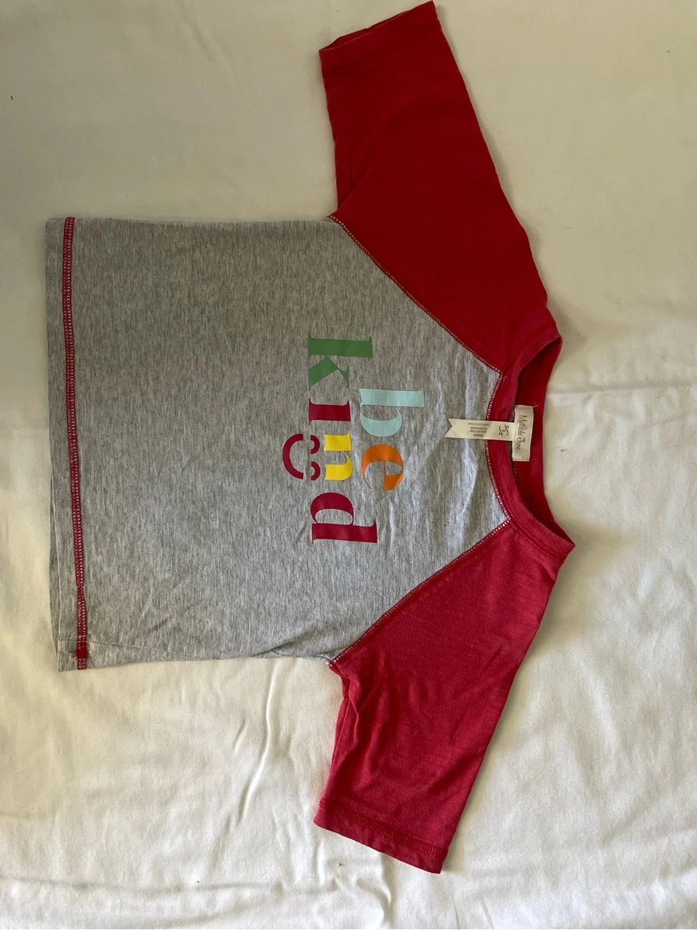 Matilda‎ Jane Be Kind Raglan Tee - Red & Gray